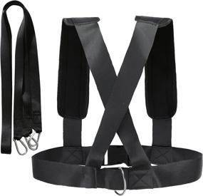 img 1 attached to 🏋️ Enhanced XCCMe Tire Pulling Harness: Adjustable Padded Shoulder Strap for Fitness Resistance Training Workout