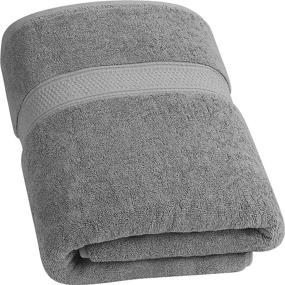 img 4 attached to 🛀 Utopia Towels - Premium Jumbo Bath Sheet (35 x 70 Inches, Grey) - 700 GSM 100% Ring Spun Cotton – Highly Absorbent & Quick Dry XL Bath Towel - Super Soft Hotel Quality