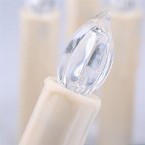 img 1 attached to X-D LED Candles - Remote Control Candlesticks for Harry Potter Party Decoration, 4'' Ivory - Pack of 10