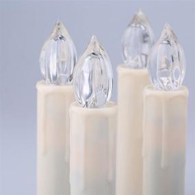 img 2 attached to X-D LED Candles - Remote Control Candlesticks for Harry Potter Party Decoration, 4'' Ivory - Pack of 10