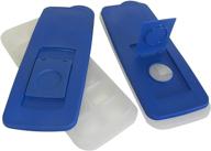 🧊 2-pack no-spill ice cube tray with removable cover, blue - easy release, stackable, compact, odorless, bpa-free ice molding trays for whiskey, cold drinks, cocktails, and juice logo