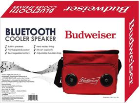 img 1 attached to Сумка Budweiser с мягким охладителем и встроенными беспроводными Bluetooth-динамиками: складная, портативная и прочная для смартфонов, планшетов и MP3-плееров.