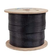 🔌 highly durable vertical cable cat6, shielded, dual jacket, direct burial - 1000ft, black: bulk ethernet cable logo