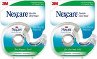 🩹 nexcare flexible clear first aid tape, 0.75 inch x 7 yards (pack of 2) логотип