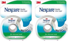 img 4 attached to 🩹 Nexcare Flexible Clear First Aid Tape, 0.75 Inch x 7 Yards (Pack of 2)