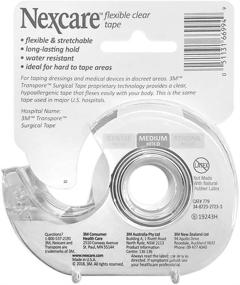 img 3 attached to 🩹 Nexcare Flexible Clear First Aid Tape, 0.75 Inch x 7 Yards (Pack of 2)