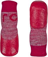 🧦 rc pet products sport pawks dog socks: ultimate indoor/outdoor paw protection for large dogs in stylish red heather логотип