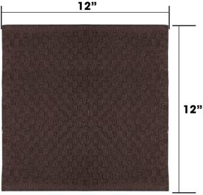 img 2 attached to 🍽️ Talvania Kitchen Dishcloths - 12 Pack Soft Cotton Terry Cleaning Rag, Absorbent Dish Towels 12” X 12” - Brown