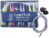 🧶 без усилий создавайте с помощью любимых вязальных игл love2knit sharp short tip interchangeable knitting needles (us10.5-15, пастель) логотип