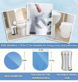 img 3 attached to XUXRUS Small Biodegradable Trash Bags 1.2 Gallon (5 Liter) – 120 Count, White – Ideal for Toilet, Office, Kitchen, Desk – Fits 0.8, 1.2, 2, Gal, 4.5l Waste Baskets