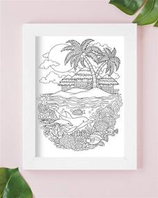 img 2 attached to 🌴 ColorIt: Vibrant Tropical Scenes Coloring Book for Adults - 50 Single-Sided Designs, Thick & Smooth Paper, Lay-Flat Hardcover, Spiral Binding, Made in the USA, Tropical Pages for Stress Relief & Relaxation