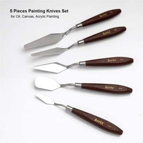 img 3 attached to 🎨 Lightwish 5-Piece Stainless Steel Painting Knives Set: Ideal Accessories for Oil, Acrylic, and Canvas Painting