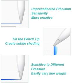 img 3 attached to 🖊️ Насадки коина 2 шт. для замены Apple Pencil - премиум-чувствительные наконечники iPencil для Apple Pencil 2: дополнительные наконечники для стилуса