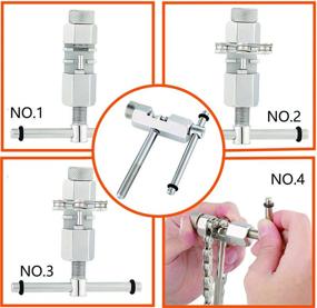 img 1 attached to 🔧 Ultimate Bike Chain Kit: Multi-Function Repair Tool - Chain Breaker, Checker & Missing Links for 6-8 Speed Chains, Reusable and Efficient