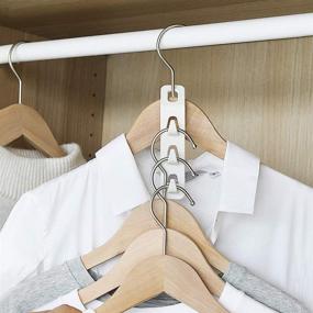 img 1 attached to WINIT Space Saving Series Cascading Clothes Hanger Hooks, Multi-Function Multi-Layer Cabinet Clothes Connection Folding Storage Clothes Rack Hanger for Household Closet, Strong Load-Bearing, Set of 8 Hooks