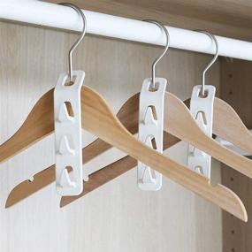 img 3 attached to WINIT Space Saving Series Cascading Clothes Hanger Hooks, Multi-Function Multi-Layer Cabinet Clothes Connection Folding Storage Clothes Rack Hanger for Household Closet, Strong Load-Bearing, Set of 8 Hooks