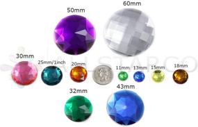 img 3 attached to 💎 KraftGenius Allstarco 60mm Extra Large Flat Back Round Acrylic Rhinestones Plastic Circle Gems for Costume Making Cosplay Jewels Pro Grade Embellishments - 2 Pieces, Blue Sapphire H104, SEO-Optimized