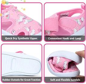 img 1 attached to Breathable Girls' Shoes and Athletic Sandals for Toddler Tombik Walking