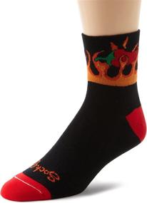 img 1 attached to 🌶️ Spice up Your Outfit with SockGuy Men's Spicy Socks in Black!