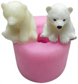 img 1 attached to Versatile Mini 3D Polar Bear Silicone Mold: 🐻 Enhance Your DIY Crafts with Fondant, Clay, Soap, and Chocolate!