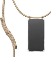 knok case crossbody phone necklace: stylish & secure mobile cover with cord strap for iphone 6/6s in gold logo