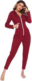 img 3 attached to 🎅 Cozy and Festive: Ekouaer Christmas Underwear Sleepwear Jumpsuit for the Holidays