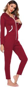 img 1 attached to 🎅 Cozy and Festive: Ekouaer Christmas Underwear Sleepwear Jumpsuit for the Holidays