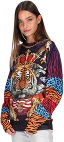 img 2 attached to 🎄 Hilarious Cat Ugly Christmas Sweater: Festive Fun for Men, Women, and Teens