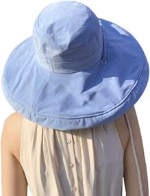 img 1 attached to 👒 Enhance Your Sun Protection with Women's Foldable Floppy Reversible Travel Beach Sun Visor Hat - Wide Brim UPF 50+