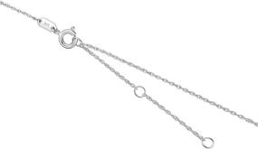 img 1 attached to 💎 Gold Plated 925 Sterling Silver Necklace with DIAMONLITE Pendant, CZ Cubic Zirconia Silver Chain Necklace for Women Girls, 18+2 Inches