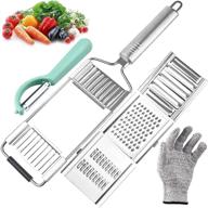 🔪 silver vegetable slicer cheese grater: efficient kitchen tool for chopping, grating, and slicing vegetables, fruits, cheese, chocolate, and more! logo