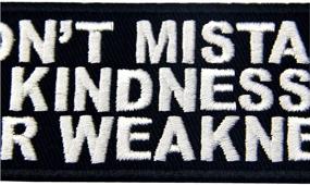 img 3 attached to 👕 EmbTao Kindness vs. Weakness Embroidered Iron On Sew On Patch - Don't Miss Out!