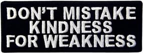 img 4 attached to 👕 EmbTao Kindness vs. Weakness Embroidered Iron On Sew On Patch - Don't Miss Out!