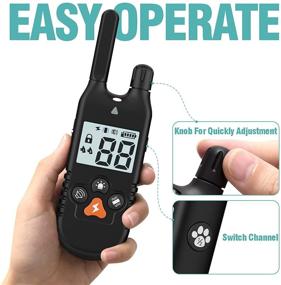 img 3 attached to 🐶 FunniPets 3000ft Range Dog Training Collar: Waterproof Remote Shock Collar for 2 Dogs with 4 Modes - Vibration, Beep, Light, Static Shock