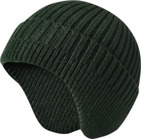 img 4 attached to POXIMI Knitted Earflap Winter Wool Cap Slouchy Outdoor Recreation and Outdoor Clothing