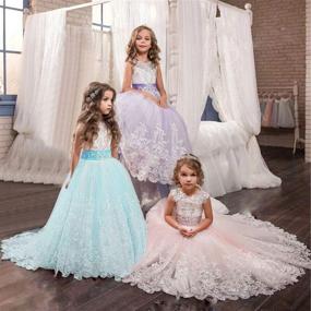img 1 attached to 👸 TTYAOVO Girls Embroidered Princess Dress for Wedding, Birthday Party, and Prom with Long Tail Gown