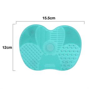 img 1 attached to 🌸 Silicone Makeup Brush Cleaner Pad - Pink | Gel Cleaning Mat for Foundation Makeup Brushes