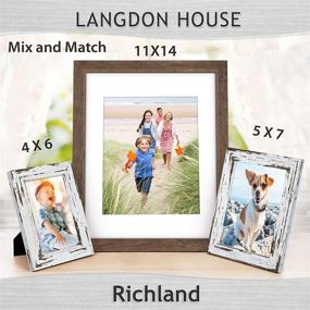 img 1 attached to 🖼️ Langdon House 11x14 Photo Frames with Mat, (Rustic Brown, 3 Pack) Traditional Wood-Like Frames for Any Décor Style, Richland Collection - Fits 8x10 Pictures