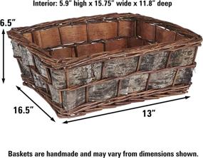 img 1 attached to Handmade Birch Bark Decorative Wicker Basket 🧺 for Stylish Household Storage - Household Essentials ML-3010