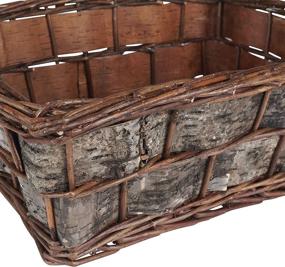 img 3 attached to Handmade Birch Bark Decorative Wicker Basket 🧺 for Stylish Household Storage - Household Essentials ML-3010