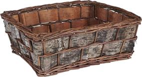 img 4 attached to Handmade Birch Bark Decorative Wicker Basket 🧺 for Stylish Household Storage - Household Essentials ML-3010