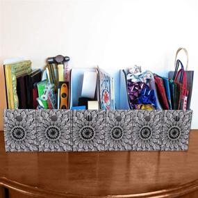 img 2 attached to 📚 Evelots Mandala Magazine File Holder/Organizer - 4 Inch Wide - Set of 12 with Labels