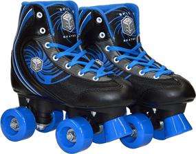 img 3 attached to 🎸 Unleash Your Style with the New Epic Rock Candy Quad Roller Skates - Includes 2 Pairs of Laces (Black & Blue)