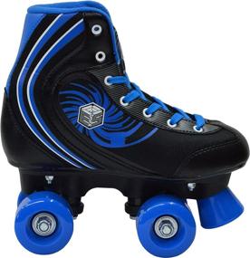 img 4 attached to 🎸 Unleash Your Style with the New Epic Rock Candy Quad Roller Skates - Includes 2 Pairs of Laces (Black & Blue)