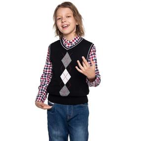 img 3 attached to 👕 Benito Benita V Neck Sweater: Stylish Boys' Uniform Clothing