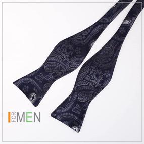 img 1 attached to Premium Dan Smith Men's Self-Tied Bow Tie Set: Fashion Patterns Microfiber Supplier with Box