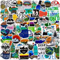 🏕️ 100-piece outdoor adventure sticker pack: wilderness nature camping travel vinyl stickers - waterproof for mountain, computer, water bottle, guitar, skateboard, calendar logo