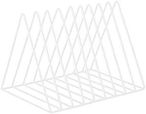 img 3 attached to 📚 Organize Your Workspace with Cq acrylic's White Triangle File Folder Racks and Magazine Holder: Stylish Storage Solution for Office and Home Decoration