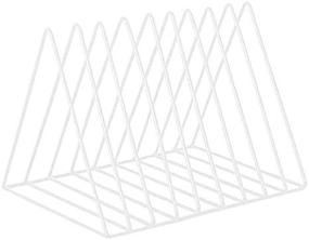 img 1 attached to 📚 Organize Your Workspace with Cq acrylic's White Triangle File Folder Racks and Magazine Holder: Stylish Storage Solution for Office and Home Decoration