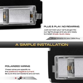 img 1 attached to 🚗 Замена сборки светодиодного номерного знака VIPMOTOZ Full LED для Mini Cooper R50 R52 R53 Хэтчбек и Кабриолет - алмазно-белый 6000K, набор из 2 шт.